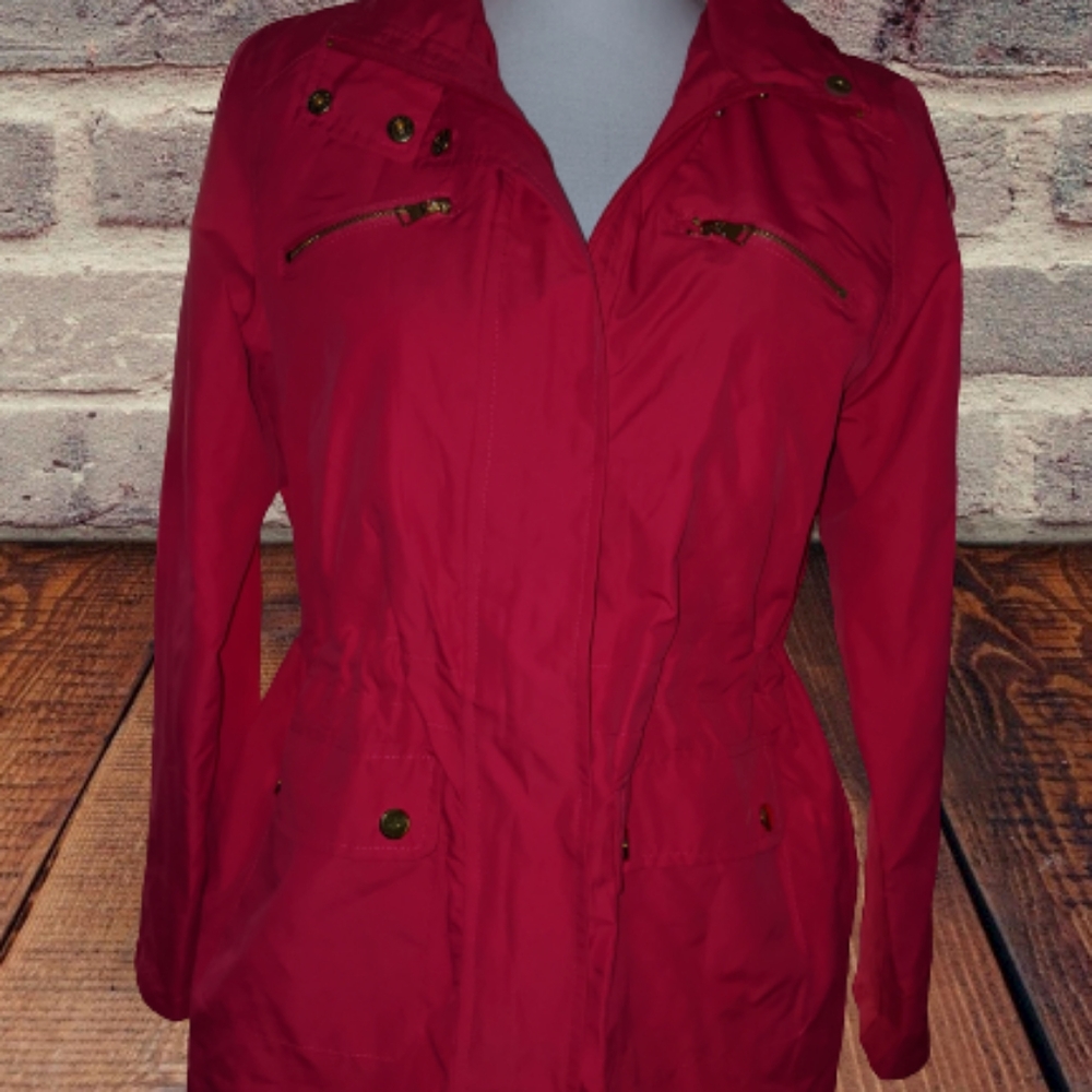 Style & Co, Pink Sporty Raincoat , Size Petite S